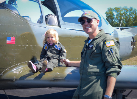 Samantha and dad at the Friday Harbor Fly In - Tim Dustrude photo