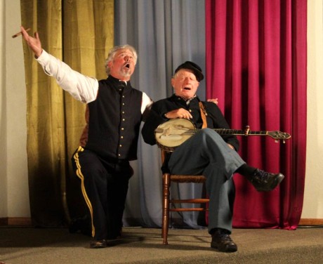Mike Vouri and Michael Cohen during a benefit performance last fall for the Pickett House in Bellingham - Contributed photo