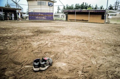 Gene Wilson left his cleats behind as the Island Towing team left the field for the last time - Tim Dustrude photo