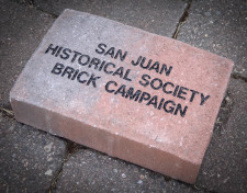 A sample of an actual engraved brick that will be used to pave the path to the new exhibit. This would be your name, of course
