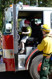 Playing with a real fire truck - Tim Dustrude photo