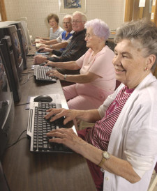 Seniors using computers - Contributed photo