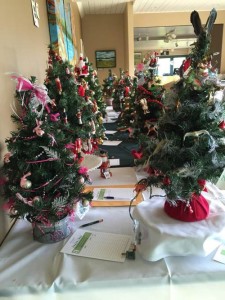 Trees in the Silent Auction await bids - Contributed photo