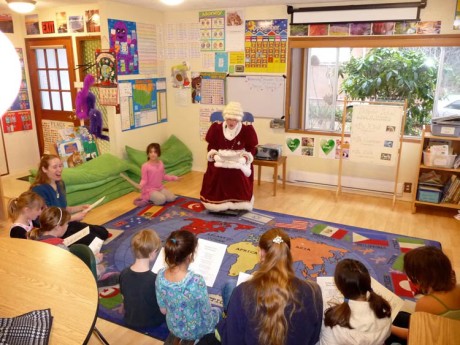 Mrs. Claus reads a story to the kids at Stillpoint School - Contributed photo