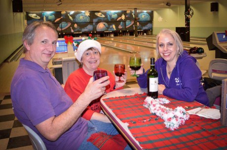 The Alley Katz having fun on awards/fun bowl night: L-R: Charlie Sink, Cammie Sink and Dana Bune (not pictured - Sharon Kain) - Tim Dustrude photo