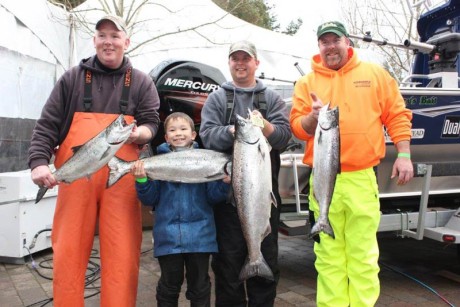 Craig Hougen of Bellingham, WA knows what a difference a single ‘ounce’ can make ~ $1000 in prize money! Just by an ounce he scooted into 4th place with his 18.4 oz fish($2000), above Jerry Thomas’ 18.3 oz (5th PL $1000) - Contributed photo