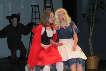 Luke Waite as the Wolf, Joely Loucks as Red Riding Hood and Lucy Urbach as Goldilocks - Contributed photo