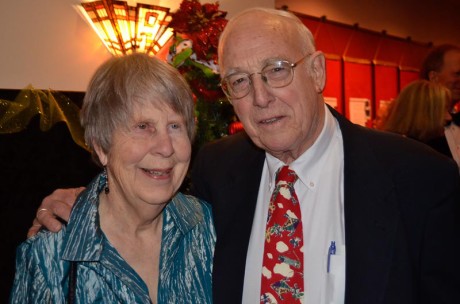 John Geyman with his wife Emily at last December's SJ Community Theatre fundraiser - SJ Update photo