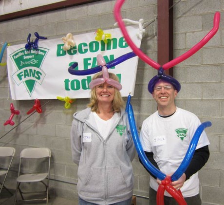 Jan Bollwinkel-Smith and Kyle Loring doing the balloon thing - Contributed photo