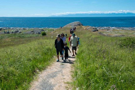 Visitors on a trail at American Camp - Contributed photo