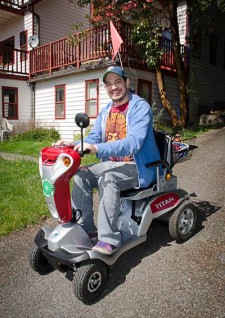 Aaron D'Errico and his new scooter - Tim Dustrude photo