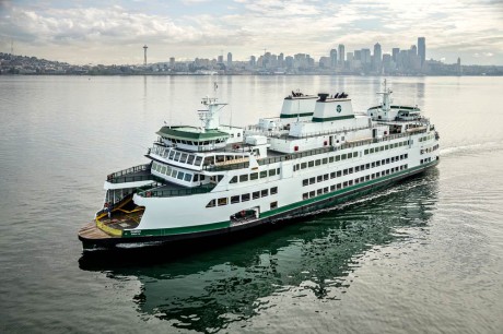 The M/V Samish - the brand new Olympic Class, 144 car ferry that will join the San Juans fleet this summer - WSF photo