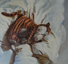 Stuffed Tiger - A painting by Anelecia Hannah Brooks