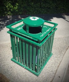 One of the new recycle cans in Friday Harbor - SJ Update photo