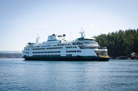 M/V Samish arrives in Friday Harbor on its first scheduled sailing - Tim Dustrude photo