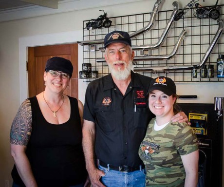 Retail Store salesperson Jeanine Bennion (L) and store owners Larry Phillips and Sierra Frost - Tim Dustrude photo