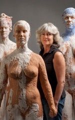 Kathy Venter and sculptures - Contributed photo