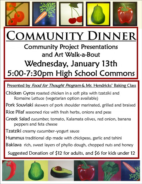 January Greek Community Dinner Flyer 15-16