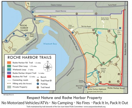 Roche Harbor Trails map courtesy of SJI Trails Committee