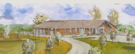 An artist's rendering of the new home for the Animal Protection Society - Friday Harbor