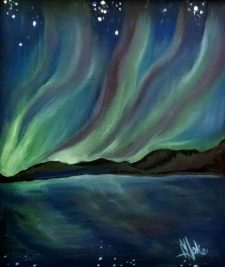 "Northern Lights" - painting by Pamela Hoke