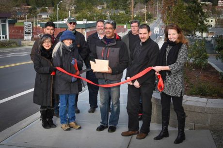The official Tucker Avenue ribbon cutting ceremony