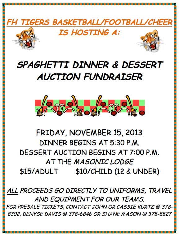 Spaghetti Dinner & Dessert Auction Fundraiser ~ San Juan Update