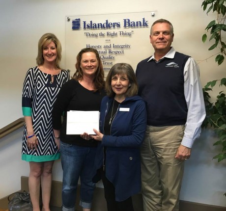 Pictured above:  Islanders Bank E-Banking and Treasury Support Services Manager Michelle Morton, Teri Gentry, Chamber Executive Director Becki Day and Islanders Bank President Brad Williamson - Contributed photo