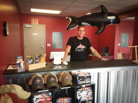 That's Casey behind the counter at Blackfish Charters, or San Juan Island Whale and Wildlife Tours - SJ Update photo